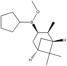 Cyclopentyl[(1R,2R,3R,5S)-2,6,6-trimethylbicyclo[3.1.1]heptan-3-yl](methoxy)borane Struktur