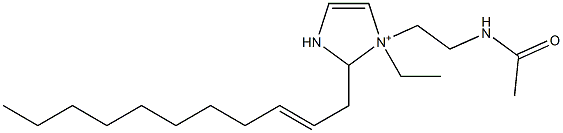 1-[2-(Acetylamino)ethyl]-1-ethyl-2-(2-undecenyl)-4-imidazoline-1-ium Struktur