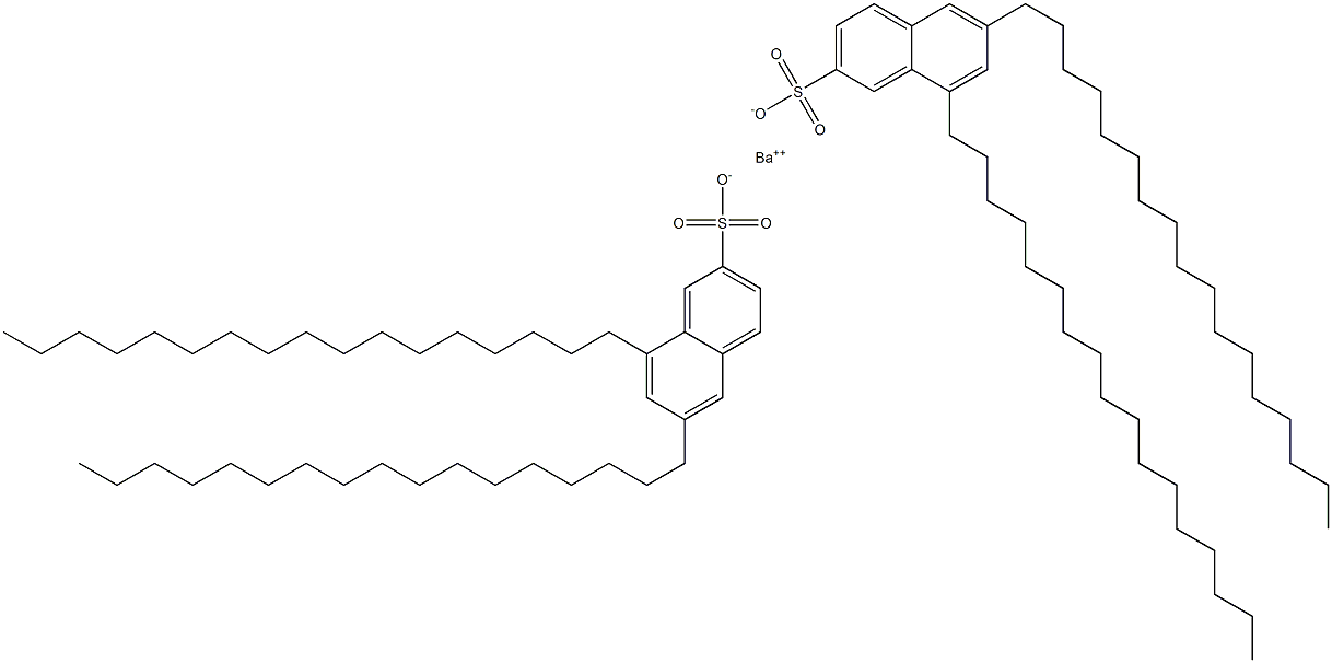 Bis(6,8-diheptadecyl-2-naphthalenesulfonic acid)barium salt Struktur