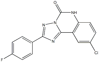 9-Chloro-2-(4-fluorophenyl)[1,2,4]triazolo[1,5-c]quinazolin-5(6H)-one Struktur