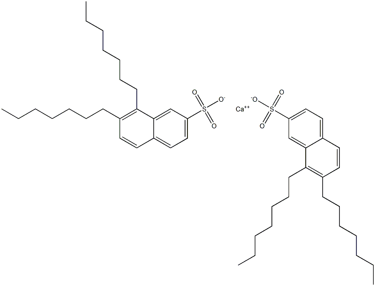 Bis(7,8-diheptyl-2-naphthalenesulfonic acid)calcium salt Struktur