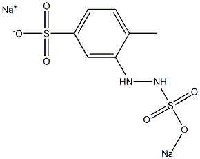 4-Methyl-3-[2-(sodiosulfo)hydrazino]benzenesulfonic acid sodium salt Struktur