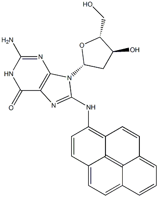 8-(1-Pyrenylamino)-2'-deoxyguanosine Struktur