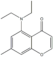 7-Methyl-5-(diethylamino)-4H-1-benzopyran-4-one Struktur