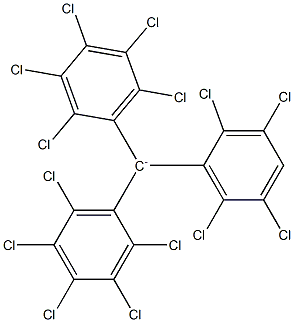 Bis(pentachlorophenyl)(2,3,5,6-tetrachlorophenyl)methanide Struktur