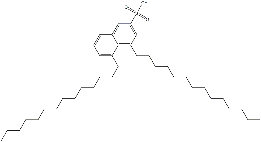 4,5-Ditetradecyl-2-naphthalenesulfonic acid Struktur