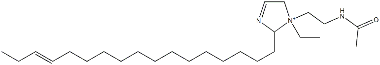 1-[2-(Acetylamino)ethyl]-1-ethyl-2-(14-heptadecenyl)-3-imidazoline-1-ium Struktur