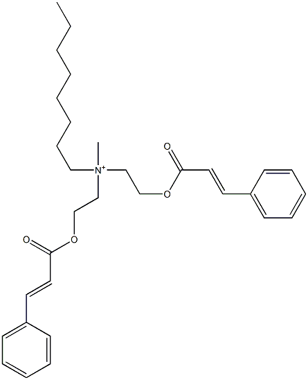 Bis[2-(cinnamoyloxy)ethyl](methyl)octylaminium Struktur