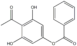 Benzoic acid 4-acetyl-3,5-dihydroxyphenyl ester Struktur