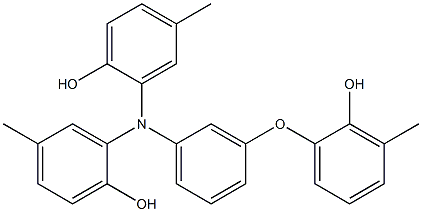 N,N-Bis(2-hydroxy-5-methylphenyl)-3-(2-hydroxy-3-methylphenoxy)benzenamine Struktur