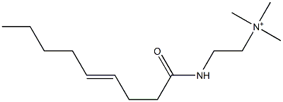 N,N,N-Trimethyl-2-(4-nonenoylamino)ethanaminium Struktur