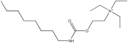 2-[[(Octylamino)carbonyl]oxy]-N,N,N-triethylethanaminium Struktur