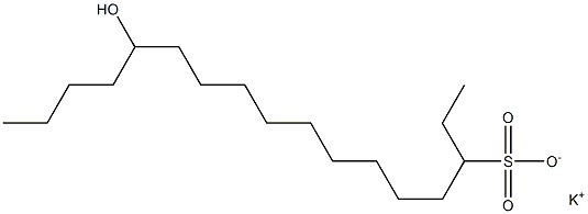 13-Hydroxyheptadecane-3-sulfonic acid potassium salt Struktur