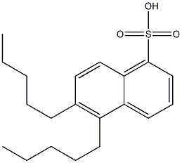 5,6-Dipentyl-1-naphthalenesulfonic acid Struktur