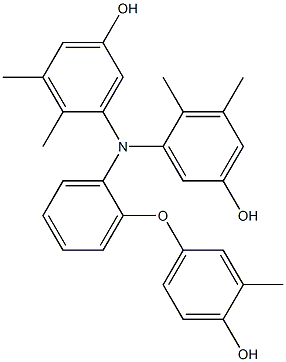 N,N-Bis(5-hydroxy-2,3-dimethylphenyl)-2-(4-hydroxy-3-methylphenoxy)benzenamine Struktur