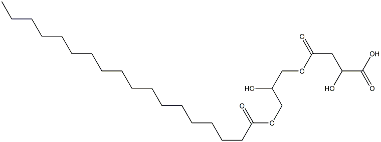 D-Malic acid hydrogen 4-(2-hydroxy-3-octadecanoyloxypropyl) ester Struktur