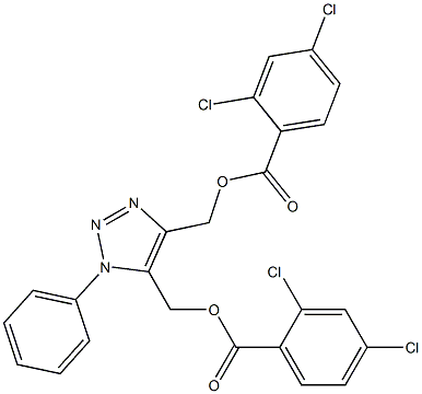 1-Phenyl-1H-1,2,3-triazole-4,5-bis(methanol)bis(2,4-dichlorobenzoate) Struktur