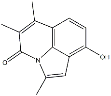 2,5,6-Trimethyl-9-hydroxy-4H-pyrrolo[3,2,1-ij]quinolin-4-one Struktur