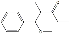 1-Methoxy-1-phenyl-2-methyl-3-pentanone Struktur