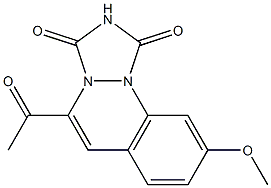 8-Methoxy-4-acetyl-1H-2,3a,9b-triaza-3aH-cyclopenta[a]naphthalene-1,3(2H)-dione Struktur