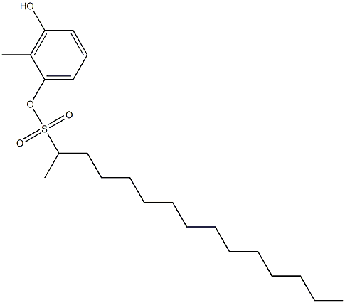 2-Pentadecanesulfonic acid 3-hydroxy-2-methylphenyl ester Struktur