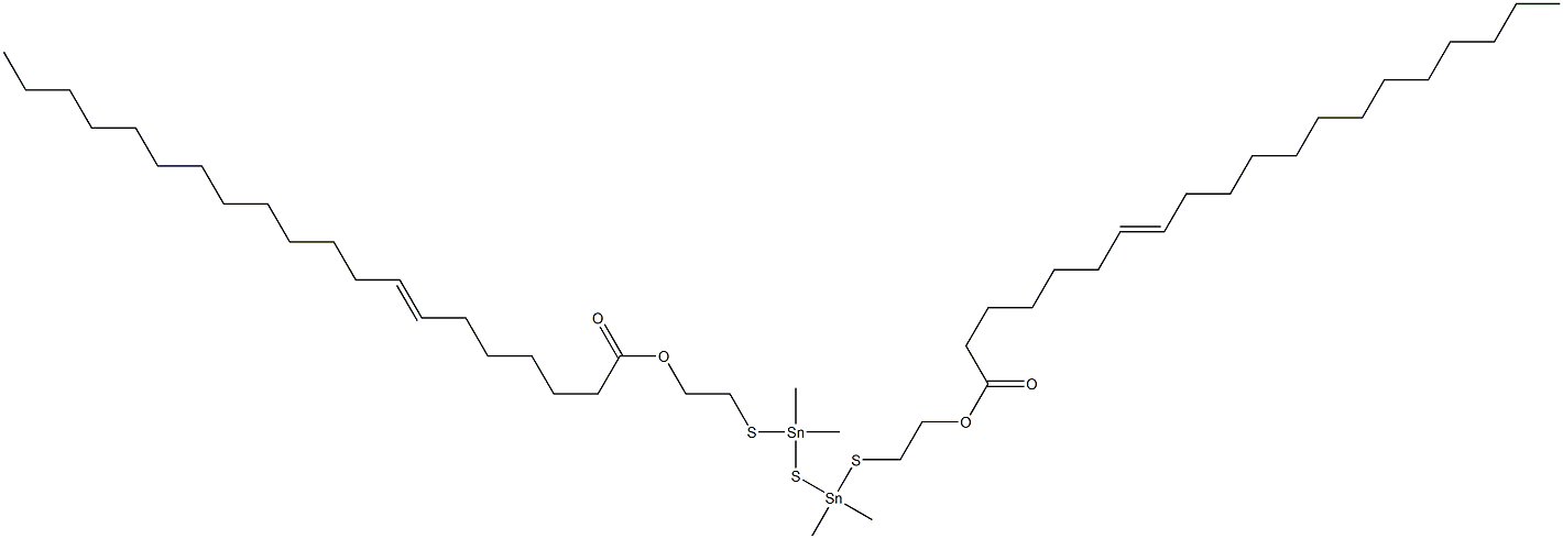 Bis[dimethyl[[2-(6-nonadecenylcarbonyloxy)ethyl]thio]stannyl] sulfide Struktur