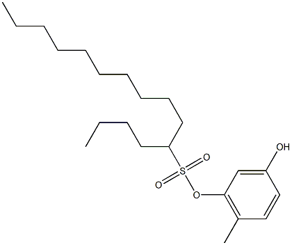 5-Pentadecanesulfonic acid 3-hydroxy-6-methylphenyl ester Struktur