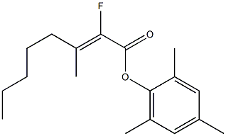 (Z)-2-Fluoro-3-methyl-2-octenoic acid 2,4,6-trimethylphenyl ester Struktur