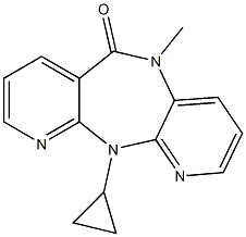 5,11-Dihydro-11-cyclopropyl-5-methyl-6H-dipyrido[3,2-b:2',3'-e][1,4]diazepin-6-one Struktur