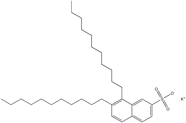 7,8-Diundecyl-2-naphthalenesulfonic acid potassium salt Struktur