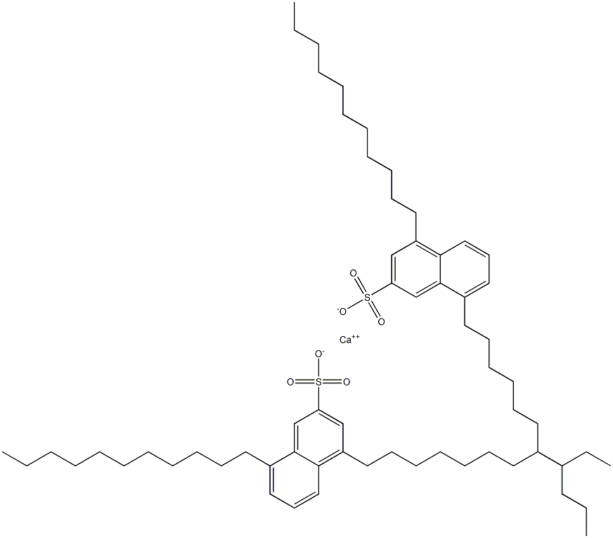 Bis(4,8-diundecyl-2-naphthalenesulfonic acid)calcium salt Struktur