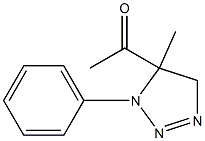 4,5-Dihydro-4-methyl-3-phenyl-4-acetyl-3H-1,2,3-triazole Struktur