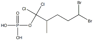 Phosphoric acid hydrogen (3,3-dibromopropyl)(1,1-dichloropropyl) ester Struktur