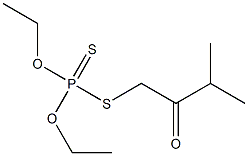 Dithiophosphoric acid O,O-diethyl S-(3-methyl-2-oxobutyl) ester Struktur