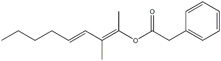 Phenylacetic acid 1,2-dimethyl-1,3-octadienyl ester Struktur