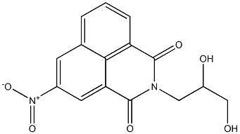 2-(2,3-Dihydroxypropyl)-5-nitro-1H-benzo[de]isoquinoline-1,3(2H)-dione Struktur