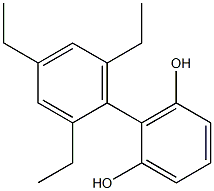 2-(2,4,6-Triethylphenyl)benzene-1,3-diol Struktur