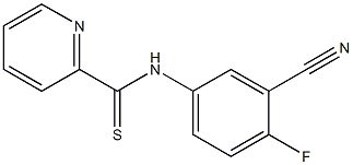 N-[3-Cyano-4-fluorophenyl]pyridine-2-carbothioamide Struktur