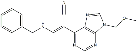 9-(Methoxymethyl)-6-[(Z)-2-(benzylamino)-1-cyanoethenyl]-9H-purine Struktur