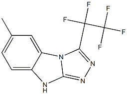 3-(Pentafluoroethyl)-6-methyl-9H-1,2,4-triazolo[4,3-a]benzimidazole Struktur