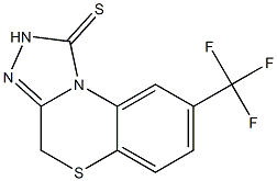 8-(Trifluoromethyl)-2,4-dihydro-1H-[1,2,4]triazolo[3,4-c][1,4]benzothiazine-1-thione Struktur