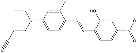 N-Cyanoethyl-N-ethyl-4-(4-nitro-2-hydroxyphenylazo)-m-toluidine Struktur