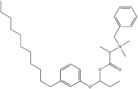 N,N-Dimethyl-N-benzyl-N-[1-[[1-(3-undecylphenyloxy)propyl]oxycarbonyl]ethyl]aminium Struktur