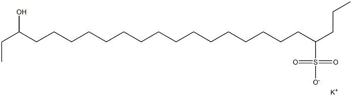 21-Hydroxytricosane-4-sulfonic acid potassium salt Struktur