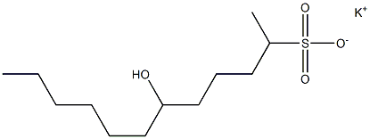 6-Hydroxydodecane-2-sulfonic acid potassium salt Struktur