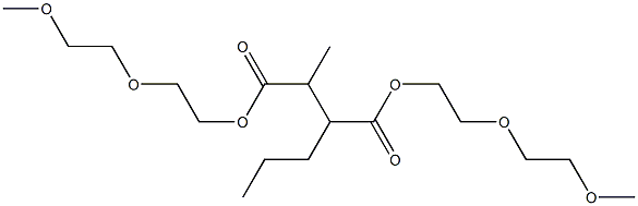 2-Methyl-3-propylsuccinic acid bis[2-(2-methoxyethoxy)ethyl] ester Struktur