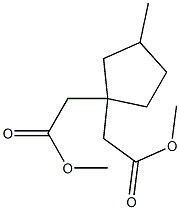 3-Methyl-1,1-cyclopentanediacetic acid dimethyl ester Struktur