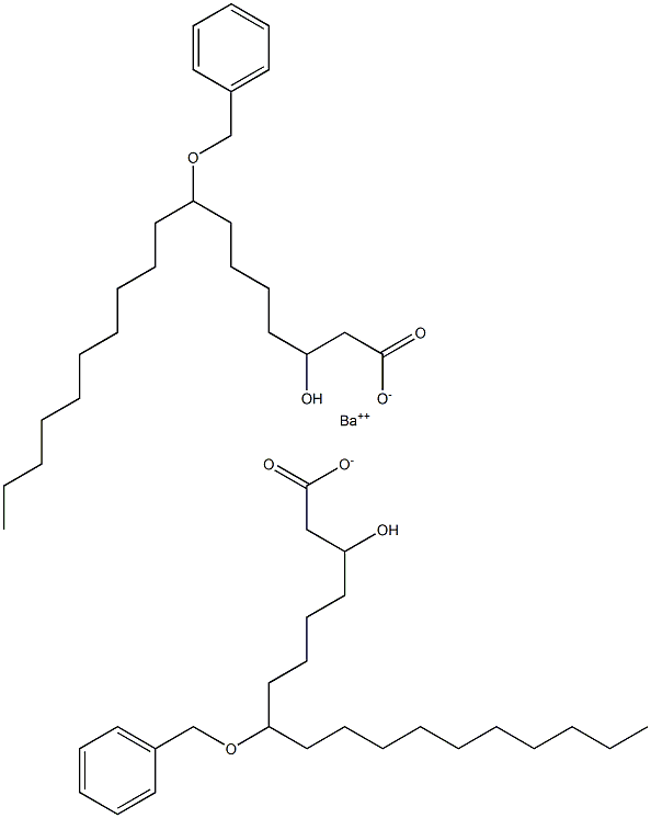 Bis(8-benzyloxy-3-hydroxystearic acid)barium salt Struktur