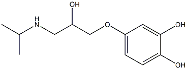 1-(3,4-Dihydroxyphenoxy)-3-isopropylamino-2-propanol Struktur