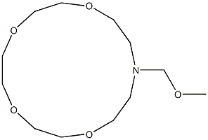 1-(Methoxymethyl)-1-aza-4,7,10,13-tetraoxacyclopentadecane Struktur